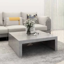 vidaXL Soffbord>Soffbord betong 100x100x35 cm konstruerat trä