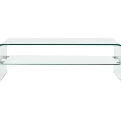 vidaXL Soffbord>Soffbord genomskinlig 98x45x31 cm härdat glas