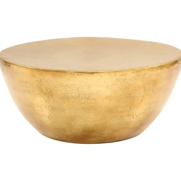 vidaXL Soffbord>Soffbord hamrad aluminium 70x30 cm mässing