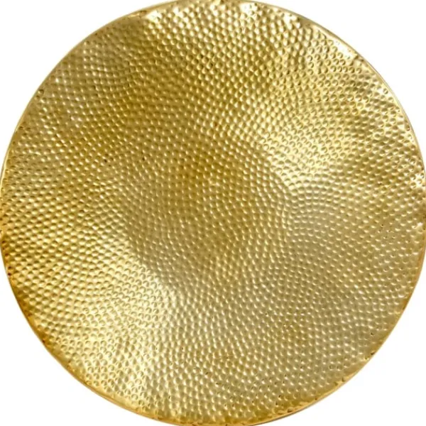 vidaXL Soffbord>Soffbord hamrad aluminium 70x30 cm mässing