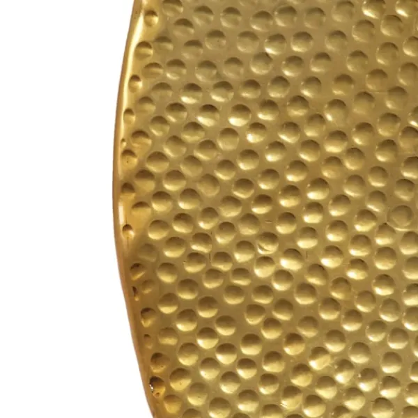 vidaXL Soffbord>Soffbord hamrad aluminium 70x30 cm mässing