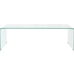 vidaXL Soffbord>Soffbord härdat klarglas 100x48x33 cm