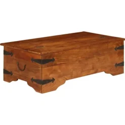 vidaXL Kistor & Koffertar>Soffbord massivt akaciaträ med honungsfinish 110x55x35 cm