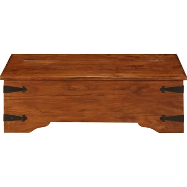 vidaXL Kistor & Koffertar>Soffbord massivt akaciaträ med honungsfinish 110x55x35 cm