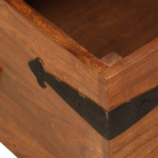 vidaXL Kistor & Koffertar>Soffbord massivt akaciaträ med honungsfinish 110x55x35 cm