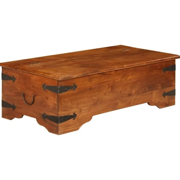 vidaXL Kistor & Koffertar>Soffbord massivt akaciaträ med honungsfinish 110x55x35 cm