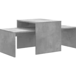 vidaXL Soffbord>Soffbord set betong 100x48x40 cm konstruerat trä