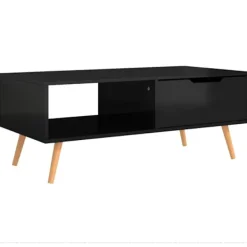 vidaXL Soffbord>Soffbord högglansig 100x49,5x43 cm spånskiva