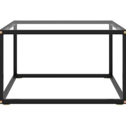 vidaXL Soffbord>Soffbord med härdat glas 60x60x35 cm