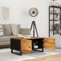 vidaXL Sideboards>Soffbord 80x50x40 cm massivt mangoträ och konstruerat trä