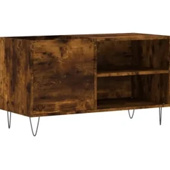 vidaXL Tv-Bänkar>Stereobänk rökfärgad ek 85x38x48 cm konstruerat trä