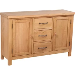 vidaXL Sideboards>Stor Skänk med 3 lådor 110 x 33,5 70 cm Ek