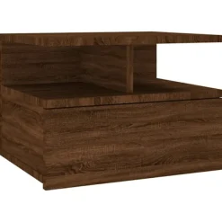 vidaXL Soffbord>Svävande sängbord brun 40x31x27 cm konstruerat trä Brun