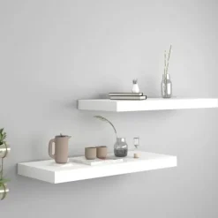 vidaXL Hyllor>Svävande vägghyllor 2 st 60x23,5x3,8 cm MDF