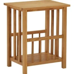 vidaXL Småbord>Tidningsbord 45x35x55 cm massiv ek