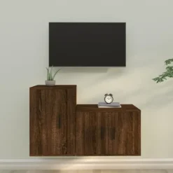 vidaXL Tv-Bänkar>TV-bänk 2 delar ek konstruerat trä