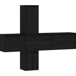 vidaXL Tv-Bänkar>Tv-bänk 5 delar massiv furu