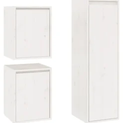 vidaXL Tv-Bänkar>Tv-bänk 3 st massiv furu