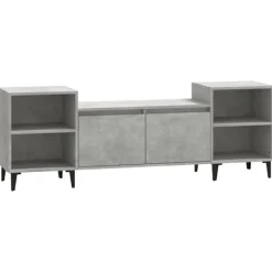 vidaXL Tv-Bänkar>Tv-bänk betong 160x35x55 cm konstruerat trä