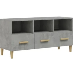 vidaXL Tv-Bänkar>Tv-bänk betong 102x36x50 cm konstruerat trä