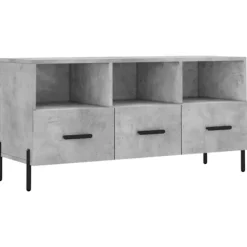 vidaXL Tv-Bänkar>Tv-bänk betong 102x36x50 cm konstruerat trä