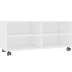 vidaXL Tv-Bänkar>Tv-bänk med hjul 90x35x35 cm konstruerat trä