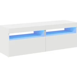 vidaXL Tv-Bänkar>TV-bänk med LED-belysning 2 delar 60x35x40 cm