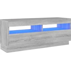 vidaXL Tv-Bänkar>Tv-bänk med LED-belysning sonoma 100x35x40 cm