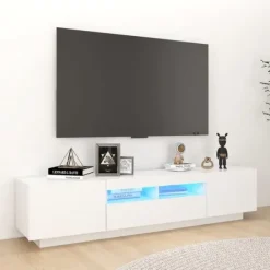 vidaXL Tv-Bänkar>TV-bänk med LED-belysning 180x35x40 cm