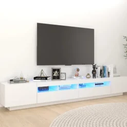 vidaXL Tv-Bänkar>TV-bänk med LED-belysning 260x35x40 cm
