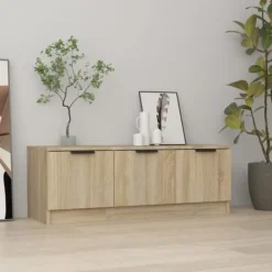 vidaXL Tv-Bänkar>Tv-bänk sonoma-ek 102x35x36,5 cm konstruerat trä