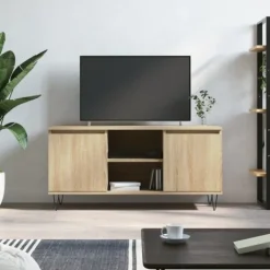 vidaXL Tv-Bänkar>Tv-bänk sonoma-ek 104x35x50 cm konstruerat trä