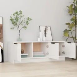 vidaXL Tv-Bänkar>Tv-bänk högglans 102x35x36,5 cm konstruerat trä