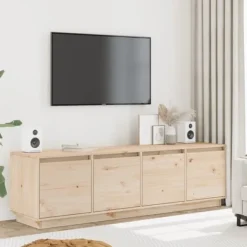 vidaXL Tv-Bänkar>Tv-bänk 156x37x45 cm massiv furu