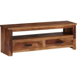 vidaXL Tv-Bänkar>TV-bänk 118x30x40 cm massivt sheshamträ