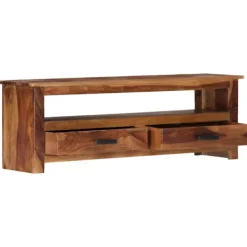 vidaXL Tv-Bänkar>TV-bänk 118x30x40 cm massivt sheshamträ