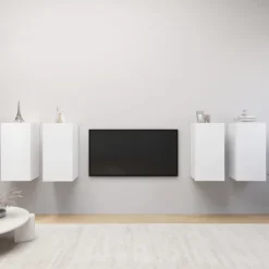 vidaXL Tv-Bänkar>Tv-bänkar 4 st 30,5x30x60 cm konstruerat trä