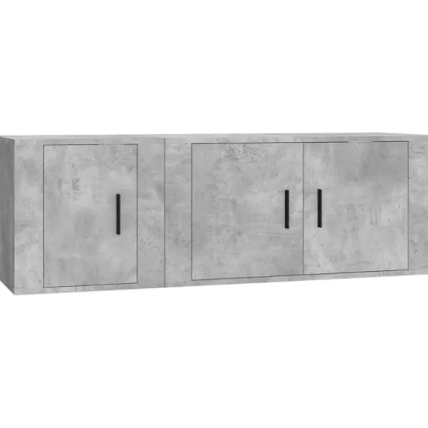 vidaXL Tv-Bänkar>Tv-skåp 2 delar betong konstruerat trä