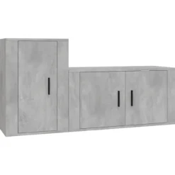 vidaXL Skåp>Tv-skåp 2 delar betong konstruerat trä