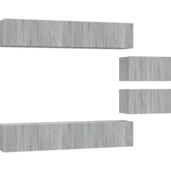 vidaXL Tv-Bänkar>Tv-skåp 6 delar sonoma konstruerat trä