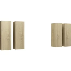 vidaXL Tv-Bänkar>TV-skåp 4 delar sonoma-ek 30,5x30x90 cm konstruerat trä