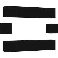 vidaXL Tv-Bänkar>TV-skåp 6 delar konstruerat trä