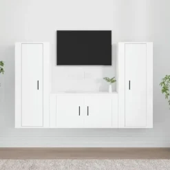 vidaXL Tv-Bänkar>Tv-skåp 3 delar konstruerat trä