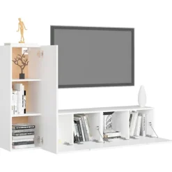 vidaXL Skåp>TV-skåp 3 delar spånskiva