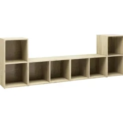 vidaXL Tv-Bänkar>TV-skåp 4 st sonoma-ek 72x35x36,5 cm konstruerat trä