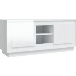 vidaXL Tv-Bänkar>TV-skåp högglans 102x35x45 cm konstruerat trä