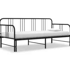 vidaXL Soffor>Utdragbar sängram bäddsoffa metall 90x200 cm