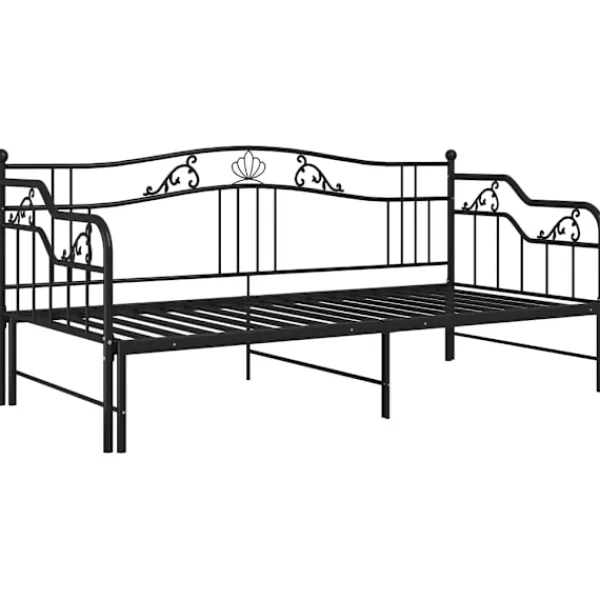 vidaXL Soffor>Utdragbar sängram bäddsoffa metall 90x200 cm