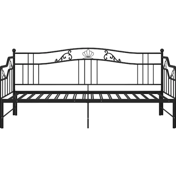 vidaXL Soffor>Utdragbar sängram bäddsoffa metall 90x200 cm