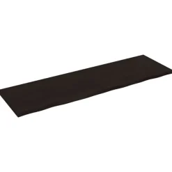 vidaXL Hyllor>Vägghylla 200x60x(2-4) cm behandlad massiv ek Brun